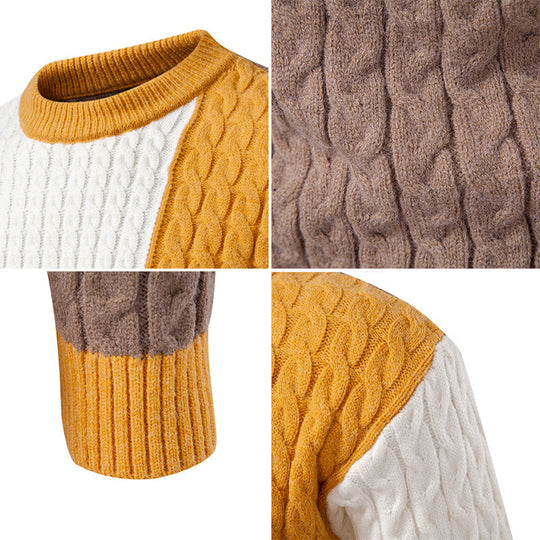 Herren modischer Strickpullover mit einzigartigem Muster und hohem Tragekomfort EB