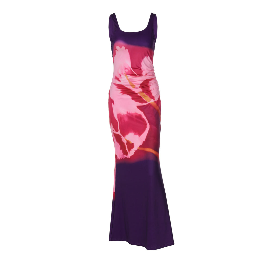 Damen Blumengemustertes Maxikleid EB