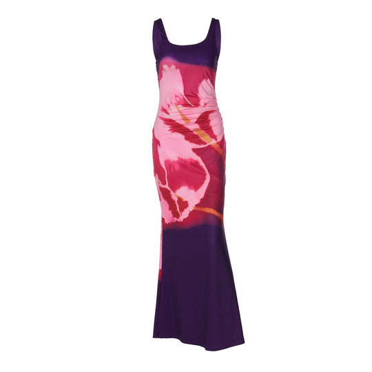 Damen Blumengemustertes Maxikleid EB