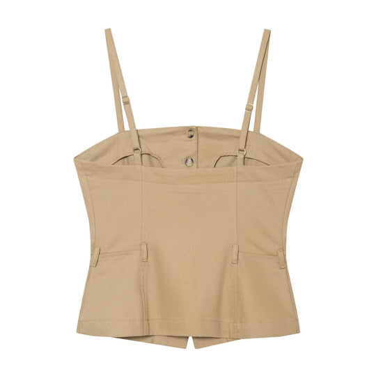 Damen elegante weit geschnittene Hochbundhose mit praktischen Taschen EB