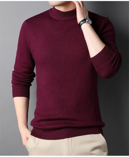 Herren Feinstrickpullover mit Rollkragen und soften Materialien EB