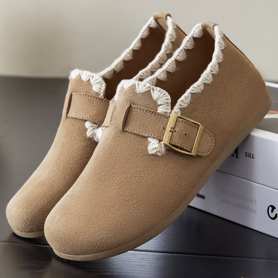 Damen Komfortable Clogs mit dekorativem Riemen EB