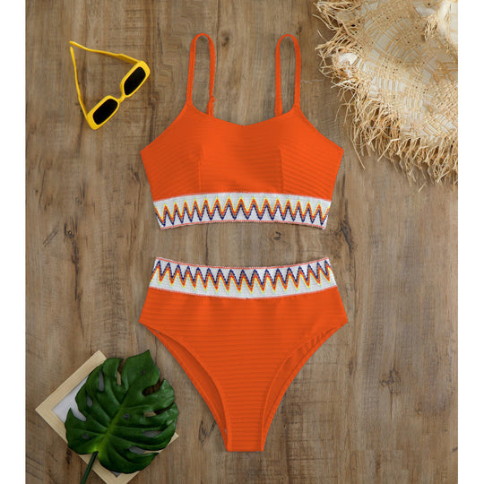 Damen Bunt gemusterter Bikini EB