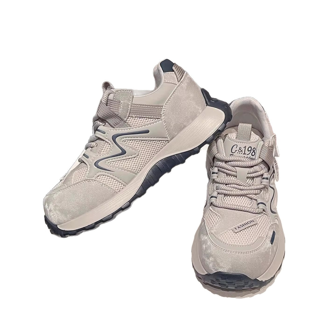 Damen Sportliche Sneakers mit atmungsaktiver Mesh-Oberfläche und verstärktem Fersenbereich EB