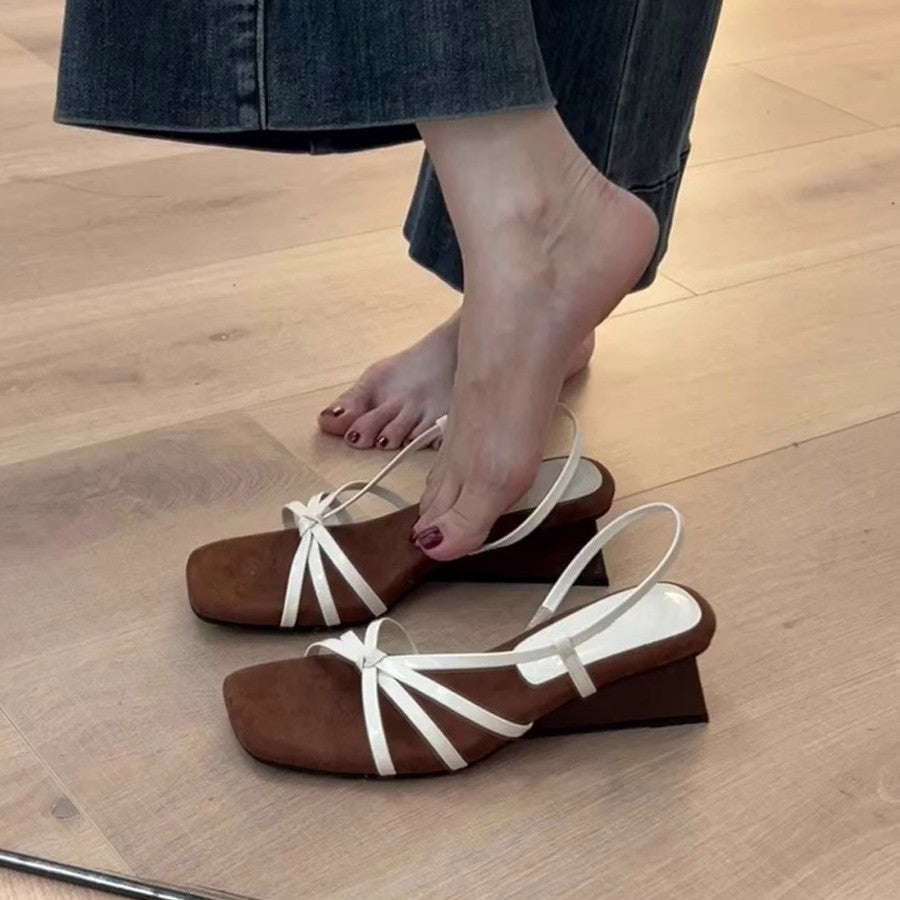 Damen Slingback-Pumps mit modischem Design und bequemer Wedge-Sohle EB