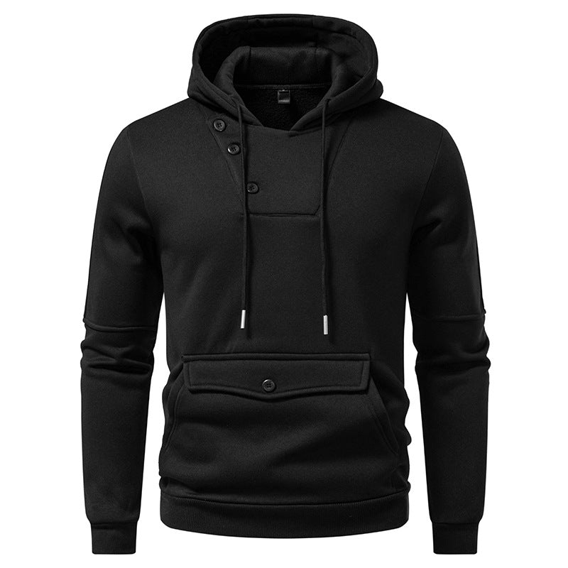 Herren Stylische Kapuzenpullover mit Knopfdetails EB