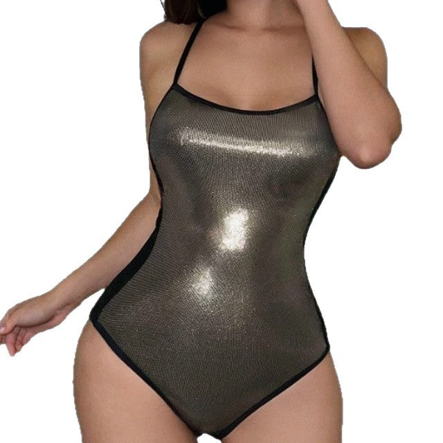 Damen Glamouröser Mesh-Badeanzug EB