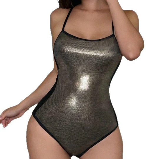 Damen Glamouröser Mesh-Badeanzug EB