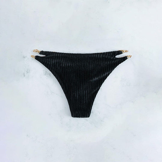 Damen Hoch geschnittener Bikinislip mit eleganten Kettendetails EB