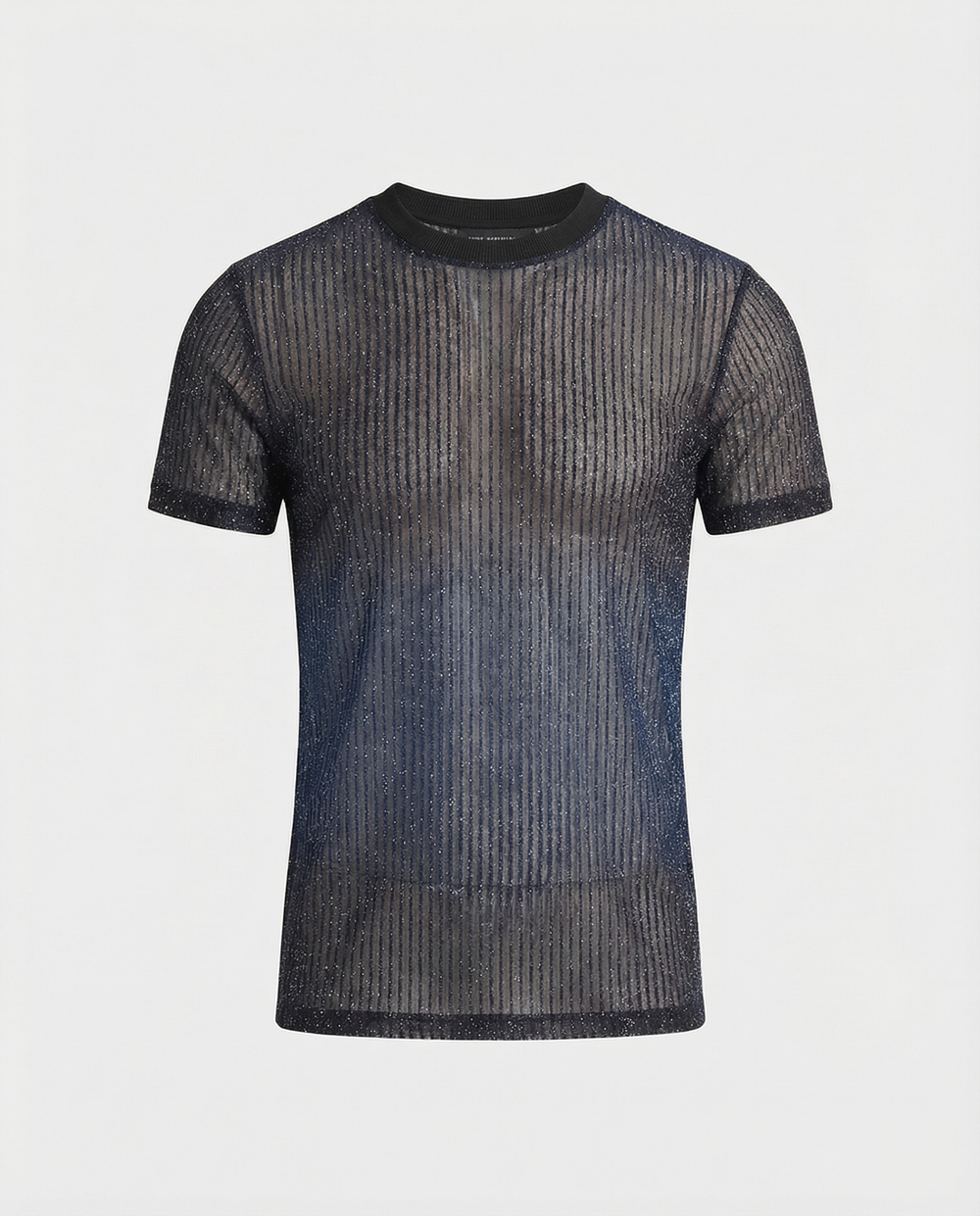 Herren Hochwertiges Mesh-T-Shirt mit glitzerndem Effekt EB