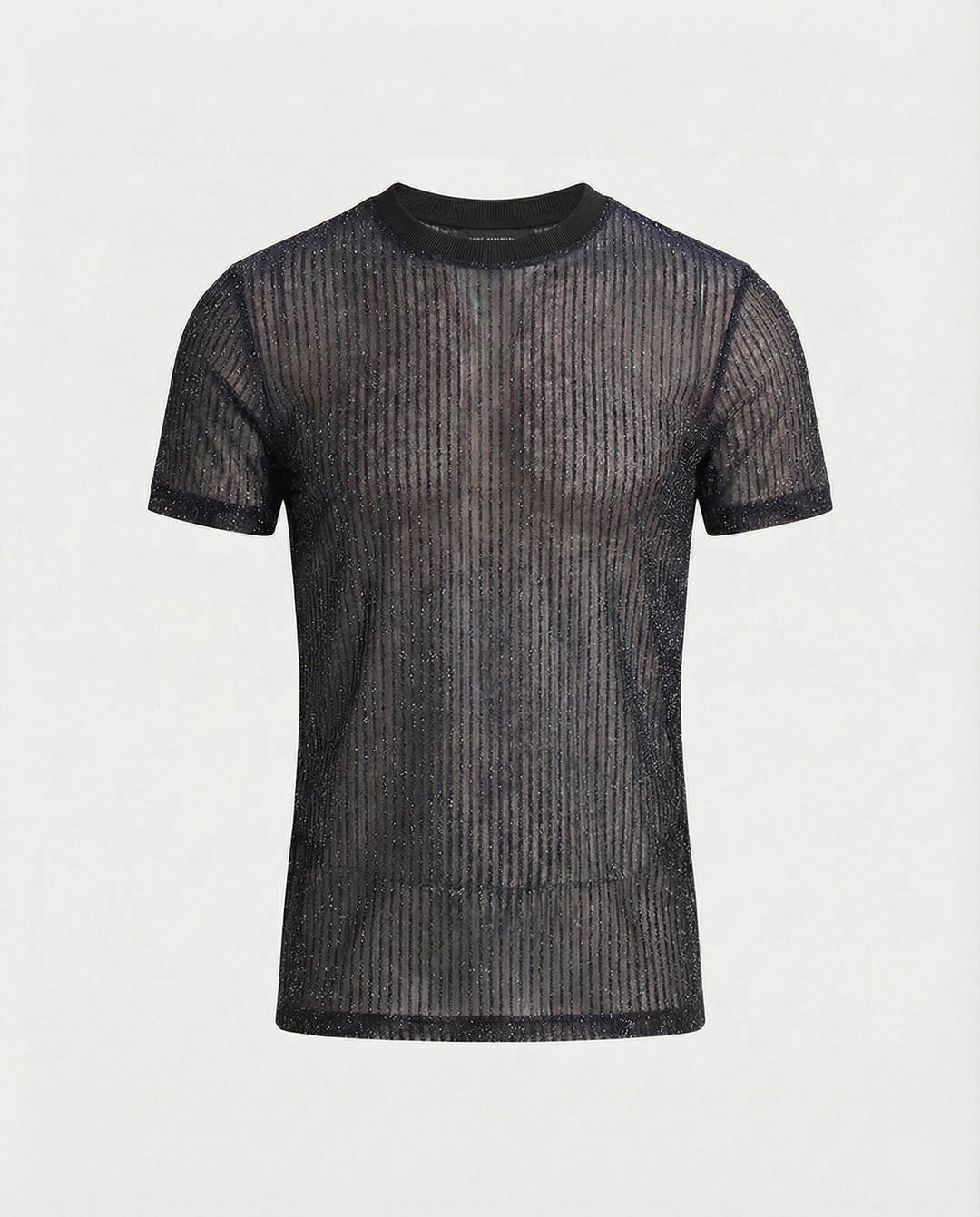 Herren Hochwertiges Mesh-T-Shirt mit glitzerndem Effekt EB