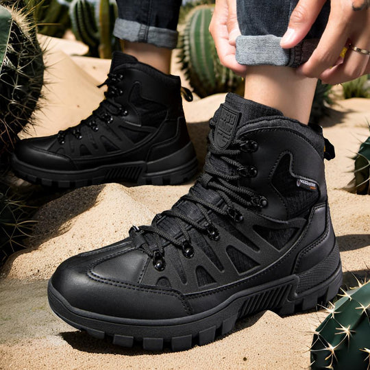 Herren robuste Trekkingstiefel mit wasserdichtem Obermaterial und rutschfester Sohle EB