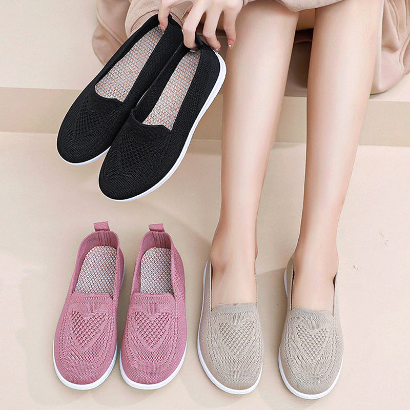 Damen Atmungsaktive Strick-Slipper EB