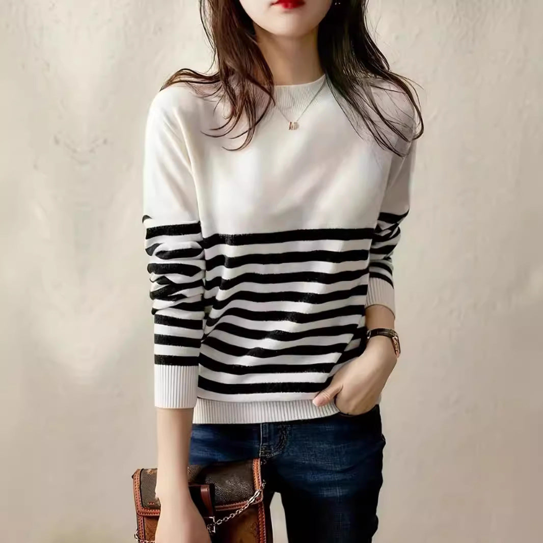 Damen gestreifter Pullover EB