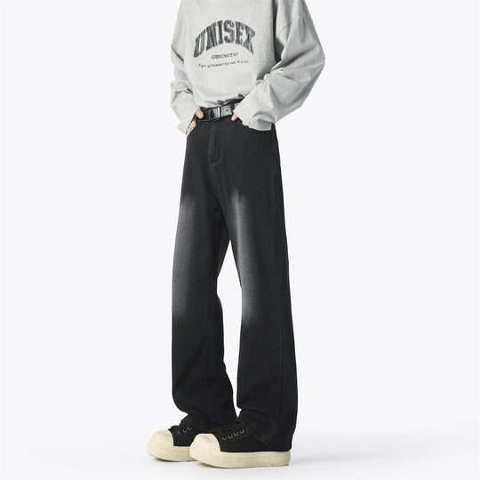 Damen Lässige High-Waist Denim-Hose im Vintage-Stil EB