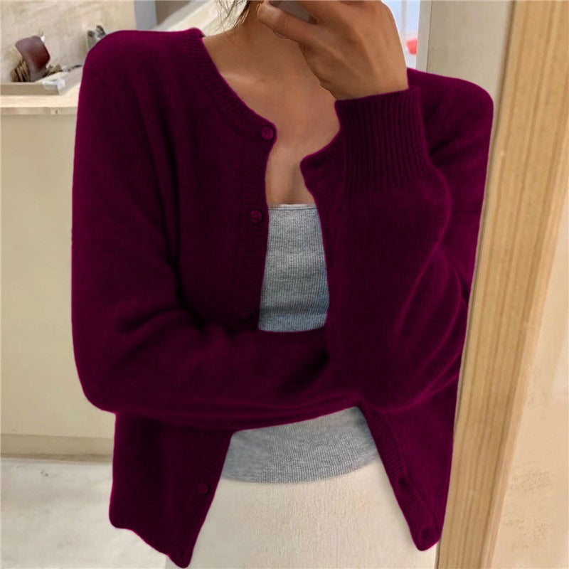 Damen kuschelige Strickjacke EB
