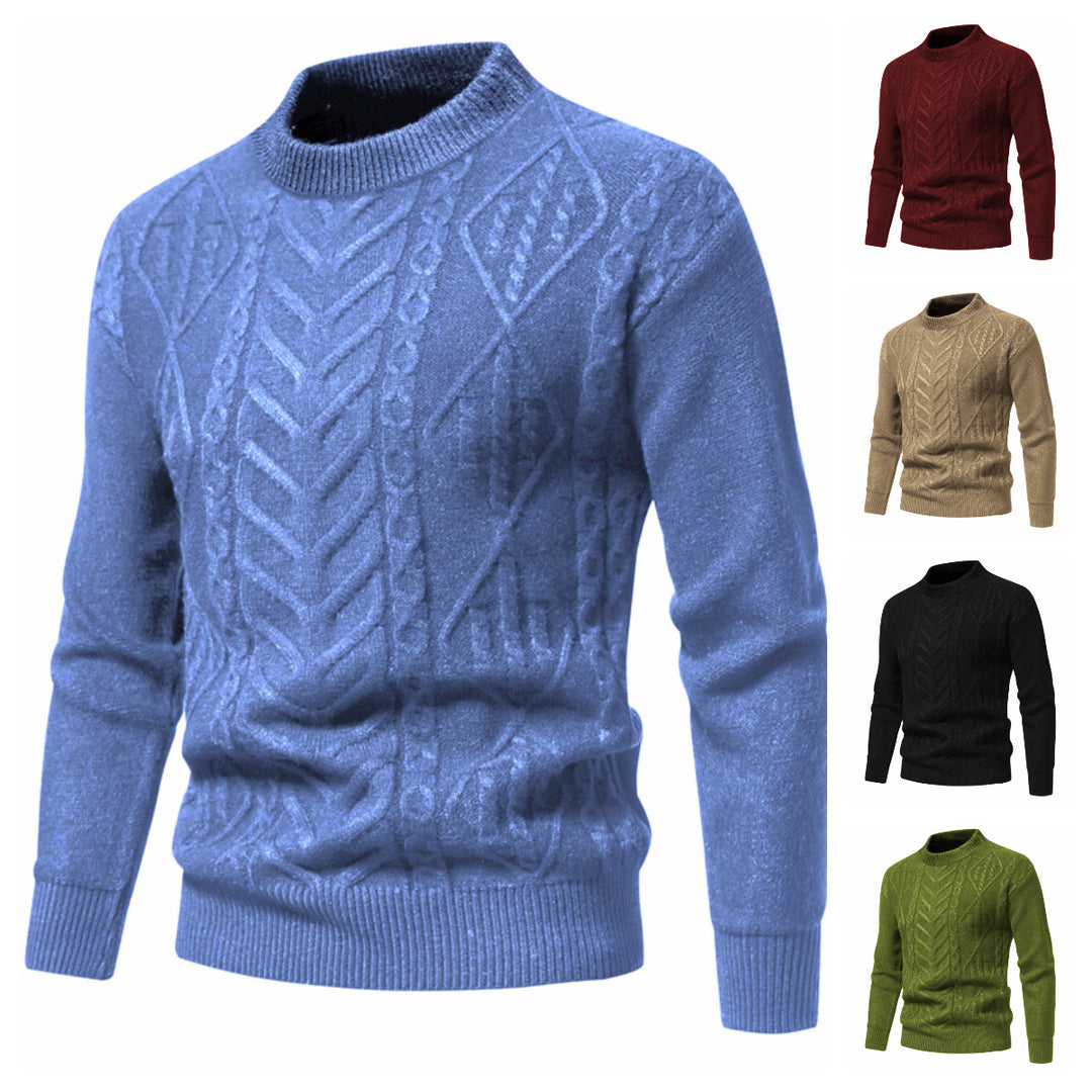 Herren Strickpullover mit strukturiertem Muster EB