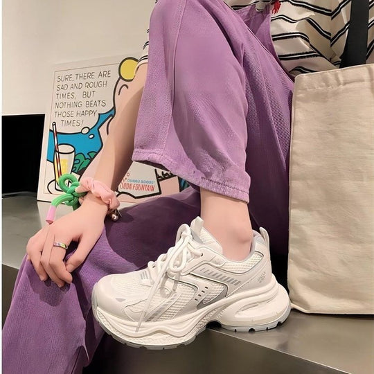 Damen Laufende Sneakers mit atmungsaktivem Mesh-Obermaterial und stabiler Dämpfung EB