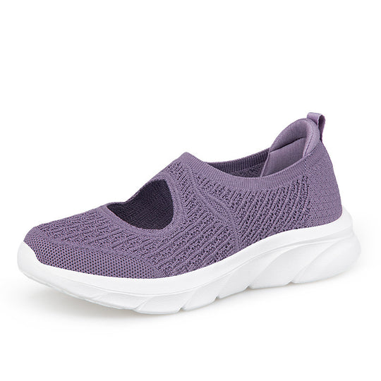Damen Slip-On Freizeitschuhe mit atmungsaktivem Textil-Obermaterial EB