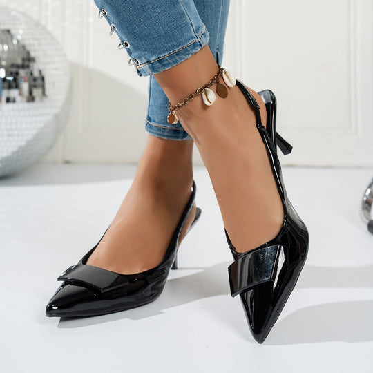 Damen Slingback-Pumps mit schickem Schleifenakzent EB