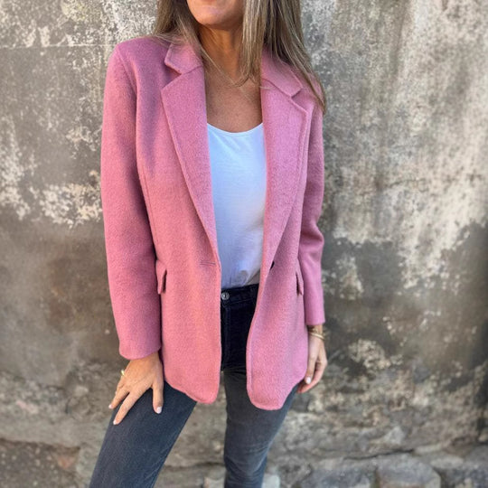 Damen Feminin Gestreifter Blazer EB