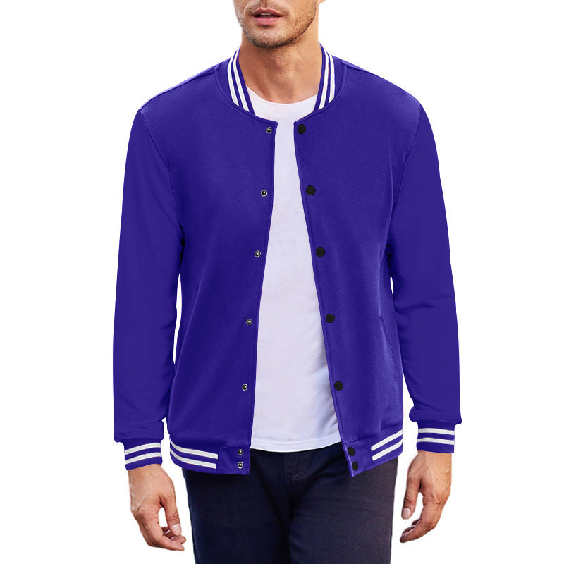 Herren Sportjacke mit kontrastierenden Bündchen und modernen Druckknöpfen EB