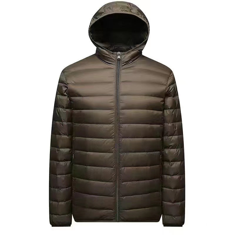 Herren nan ultraleichte Packbare Microsteppjacke mit Stehkragen, wattierter Isolierung und windabweisender Hülle EB