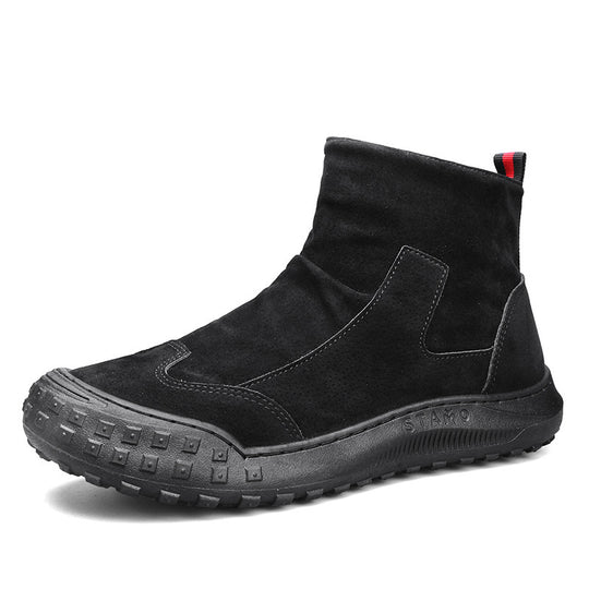 Damen modische Ankle Boots mit elastischem Einstieg und rutschfester Sohle EB