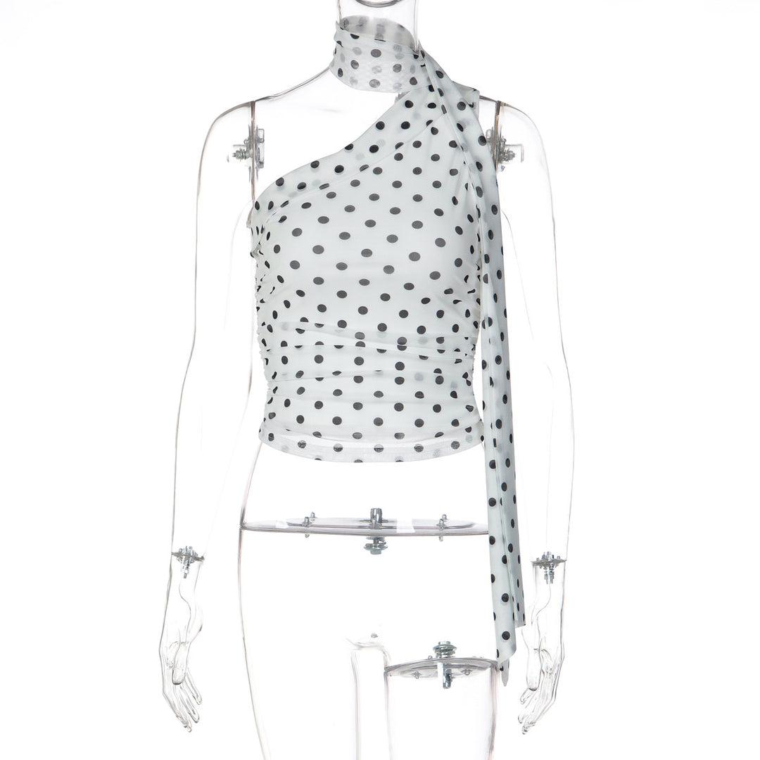 Damen Oberteil mit asymmetrischem Schnitt und stilvollem Leopardenmuster EB
