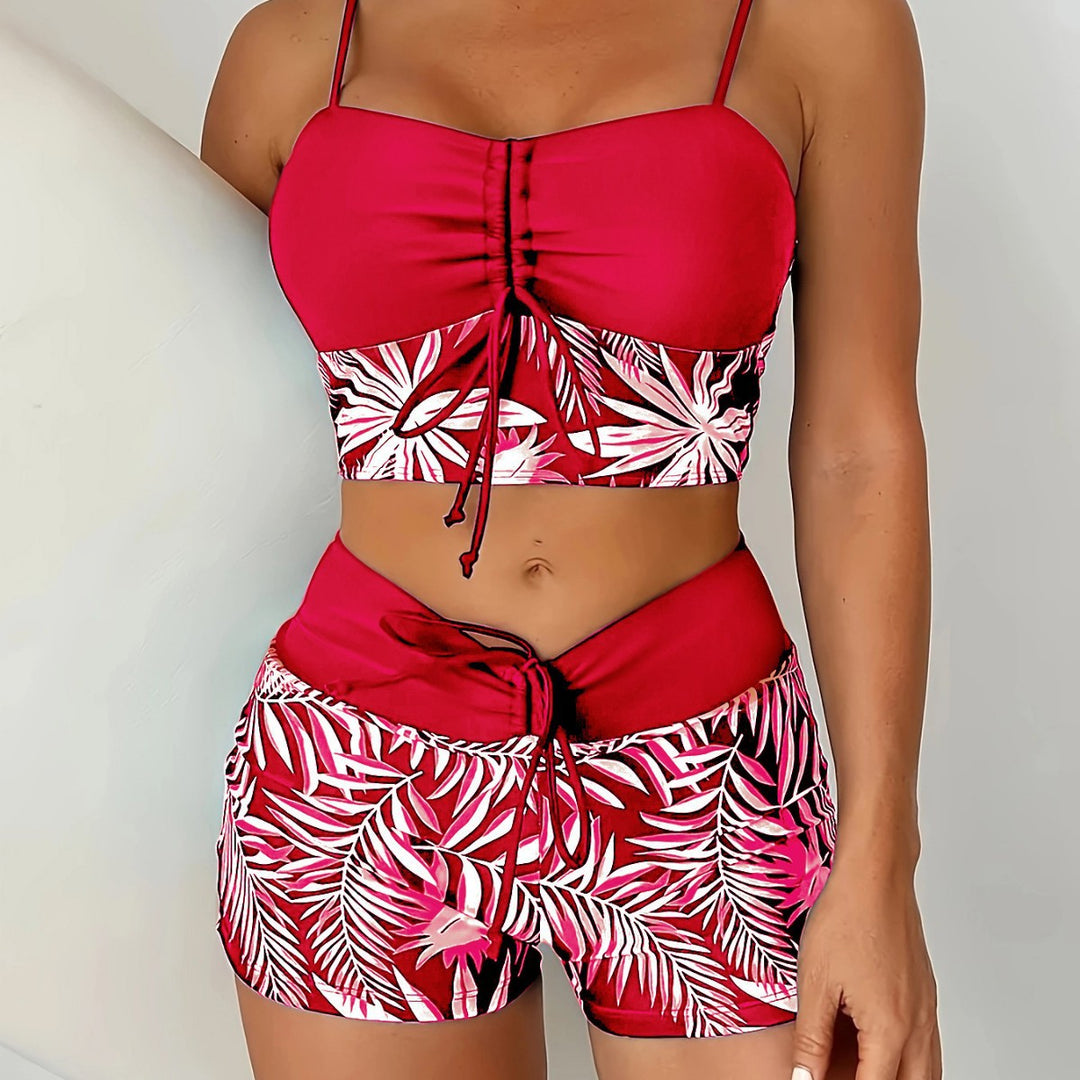 Damen Sportliches Bikini-Top mit Shorts EB