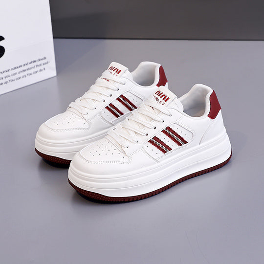 Damen Plattform Sneakers mit trendigem Design und stabiler Profilsohle EB