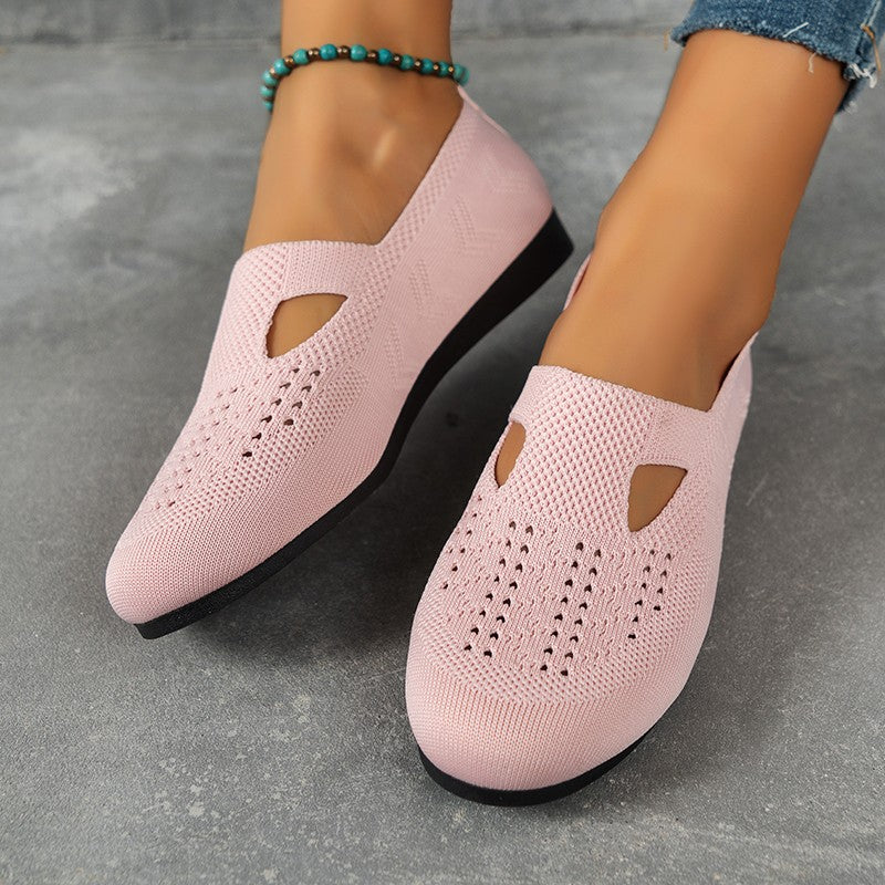 Damen atmungsaktive Filzschuhe mit offenem Design EB