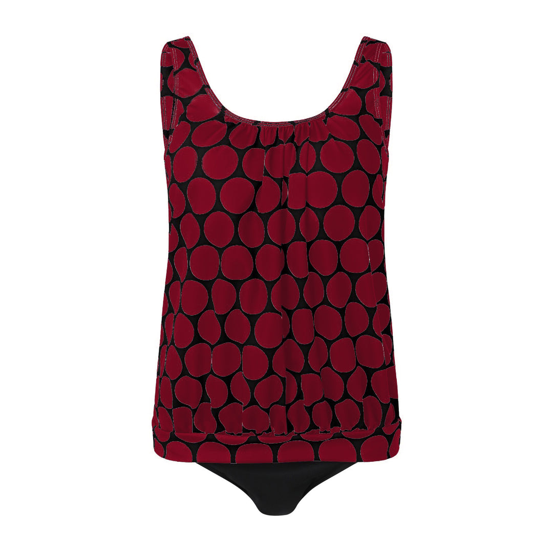 Damen lässiger Tankini mit hoher Taille und elegantem Schnitt EB