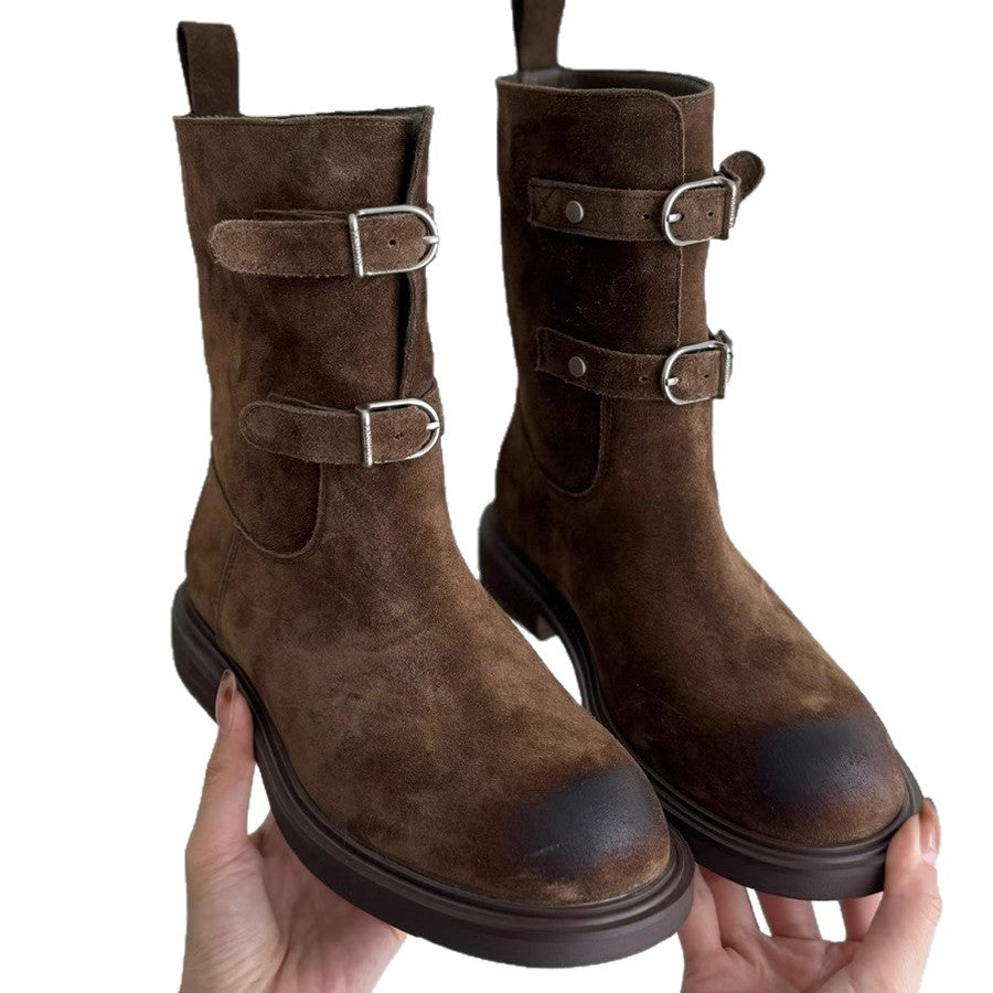 Damen Stiefelette mit zwei Riemen EB