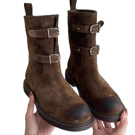 Damen Stiefelette mit zwei Riemen EB
