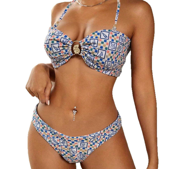 Damen Bandeau-Bikini mit verziertem Detail EB