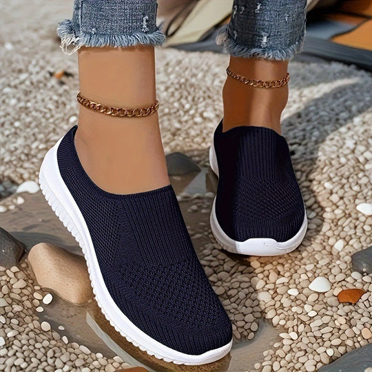 Damen bequeme und atmungsaktive Slip-On Sneaker EB