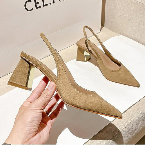 Damen Slingback-Pumps mit quadratischem Absatz EB