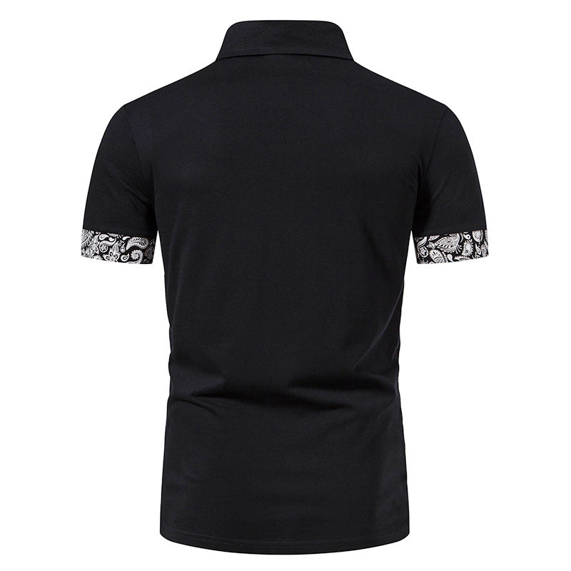 Herren Poloshirt mit modernem Paisleymuster und sportlichem Schnitt EB