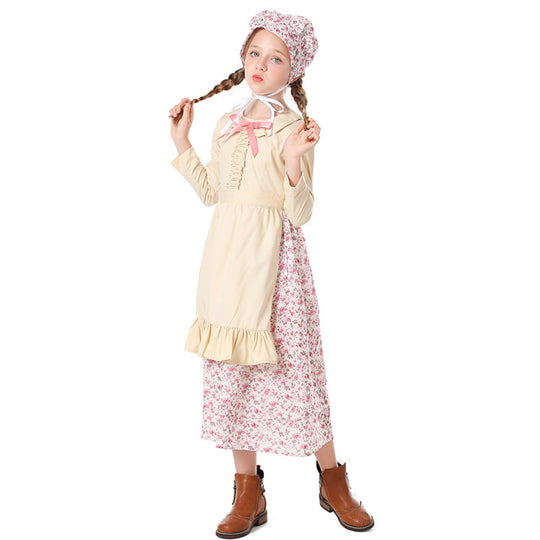 Mädchen Bauernkleid mit floralen Details EB