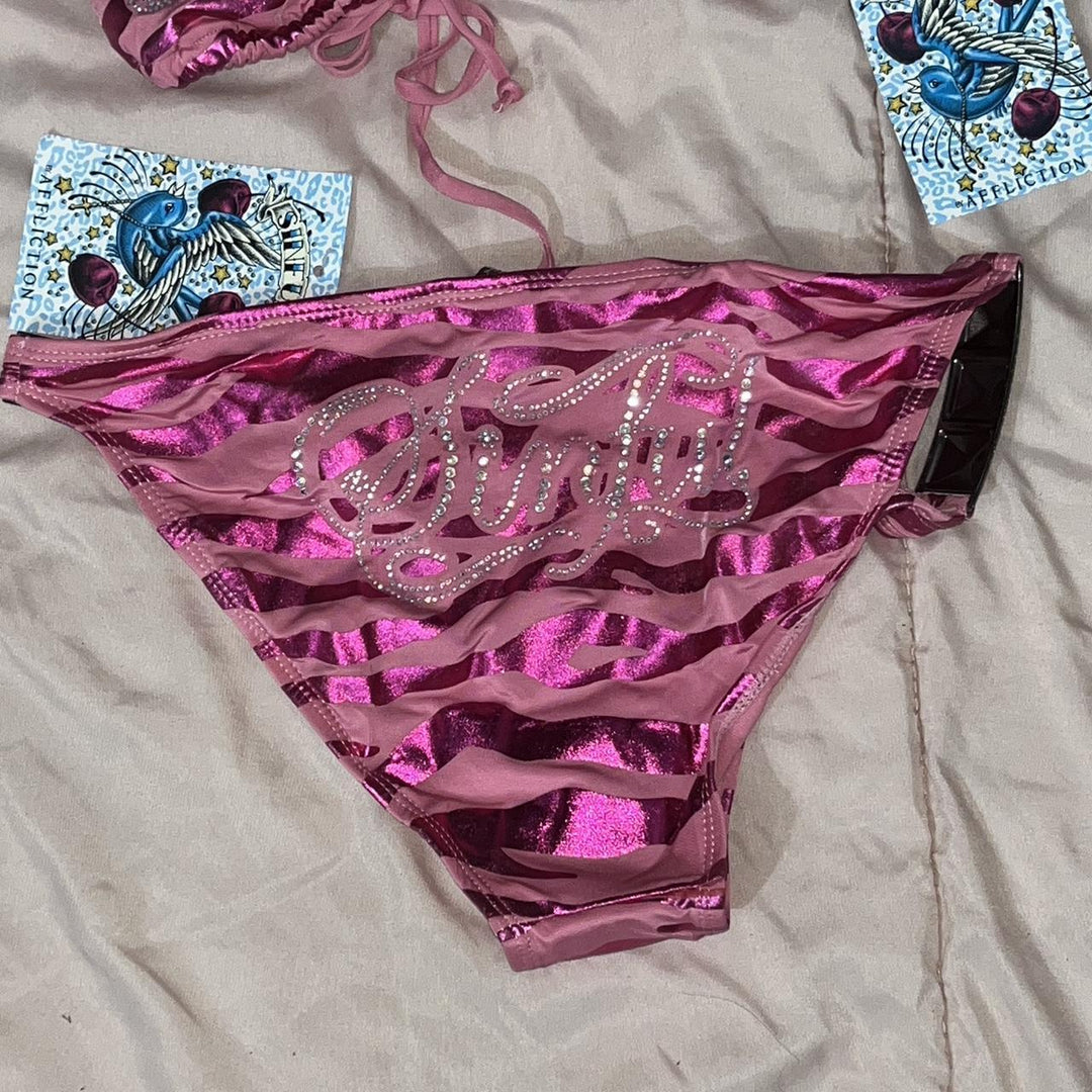 Damen Bikini-Set mit funkelndem Detail und außergewöhnlichem Design EB