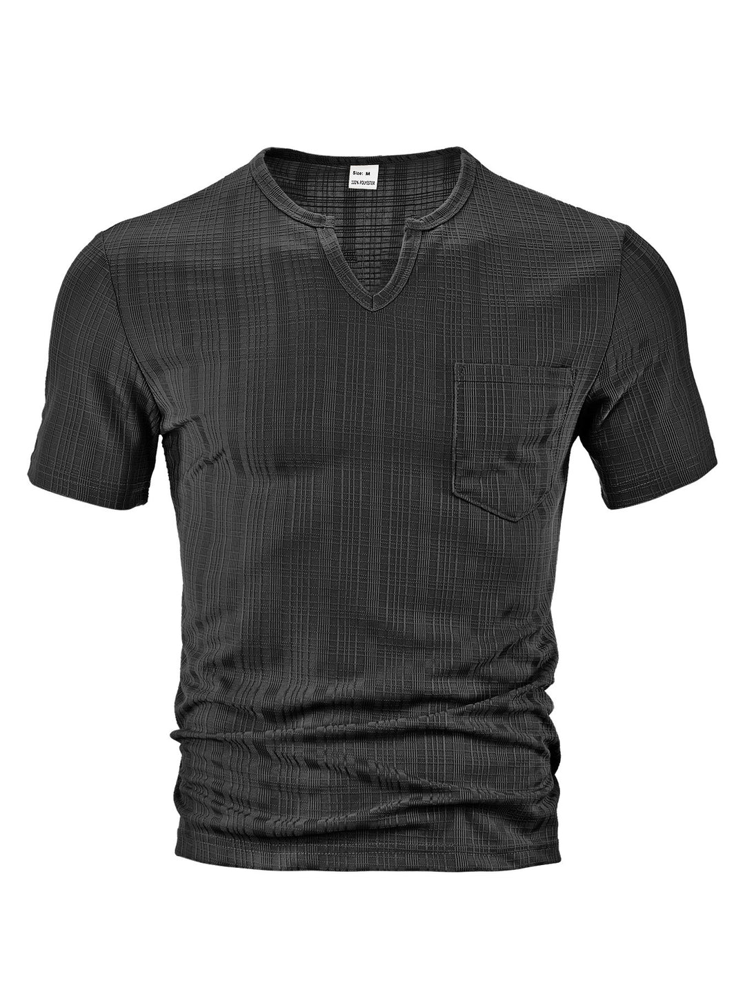 Herren Kurzarm T-Shirt mit V-Ausschnitt und Brusttasche EB
