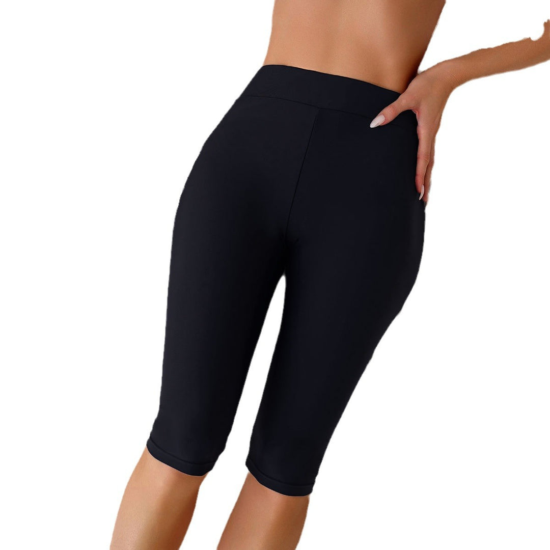 Damen Sportliche Capri-Leggings mit hohem Bund und flexibler Passform EB