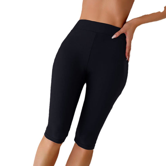 Damen Sportliche Capri-Leggings mit hohem Bund und flexibler Passform EB