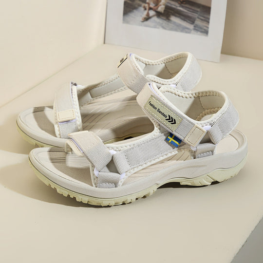 Damen Sportliche Outdoor-Sandalen mit verstellbarem Riemensystem und rutschfester Sohle EB