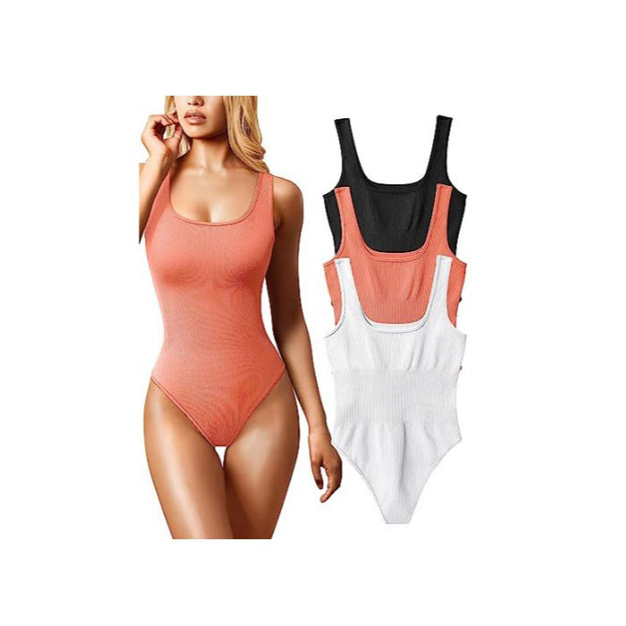 Damen Stylischer Einteiler mit Rippstruktur EB