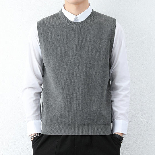 Herren Strickweste mit modernem Feinstrickmuster und bequemer Passform EB