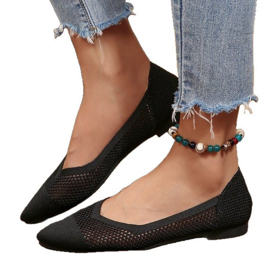 Damen Ballerinas mit luftiger Netzstrukturoberfläche EB