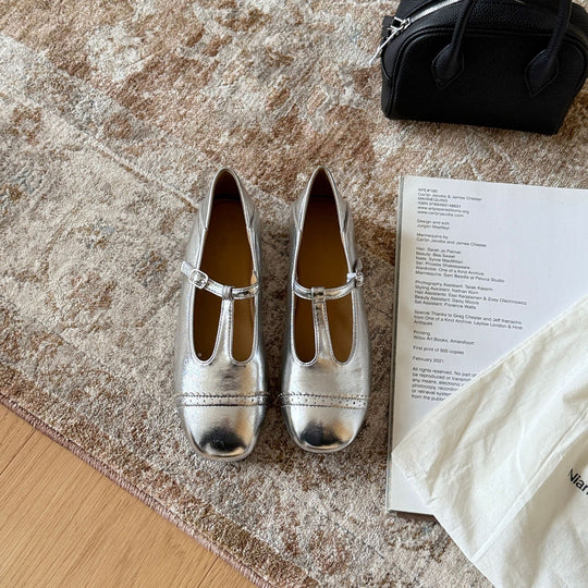 Damen Ballerinas mit modischem Riemchen und komfortabler Polsterung EB