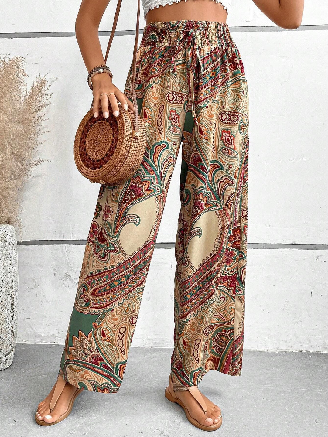 Damen Weite Palazzohose EB